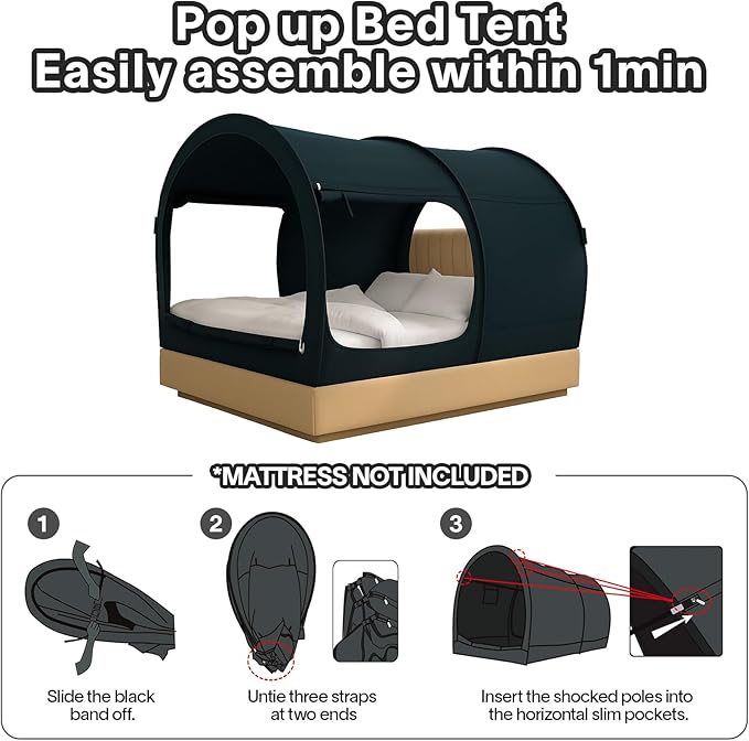 Alvantor® Bed Canopy Tents Dream Privacy Space Twin Bunk Bed Sleeping Tents - Image 6