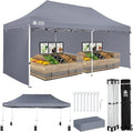 CROWN SHADES 10x20 Pop Up Canopy Tent, Thicken Frame Commercial Heavy Duty Tent by CrownShades