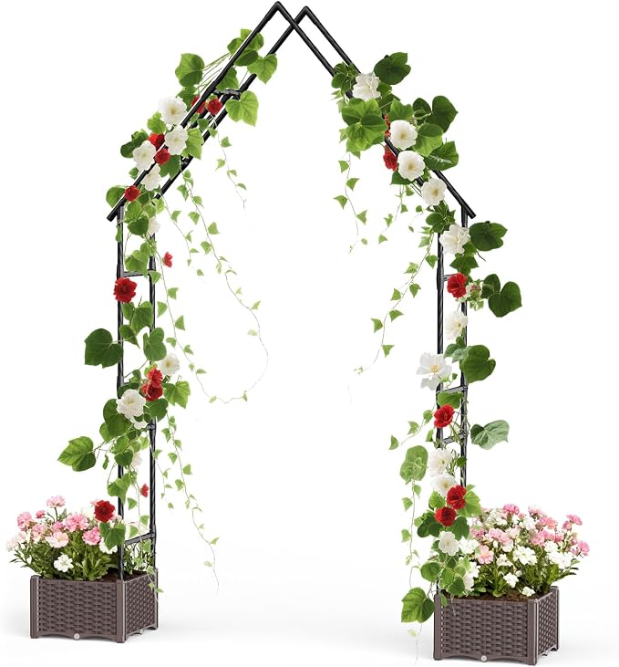 95-Inch Tall Metal Garden Arch Trellis by GarveeLife