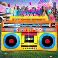 80's 90's Party Decoration 5FT Inflatable Radio Boombox Decorations, Blow up by KOOY