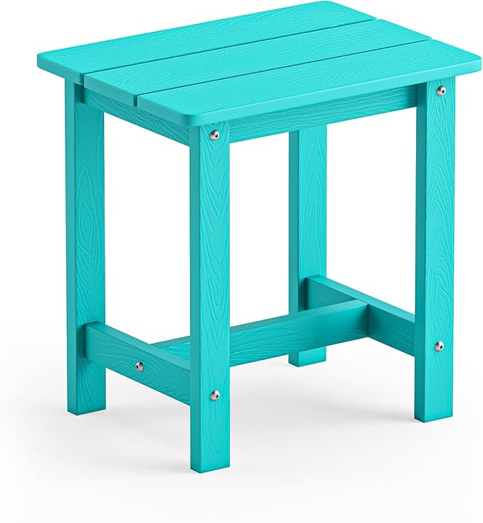 LUE BONA Outdoor Side Table, HDPS Small Outdoor Table, Adirondack Side Table by LUEBONA
