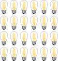24 Pack LED S14 Replacement Light Bulbs, Waterproof 1W Vintage Edison Bulbs by GvvooHome