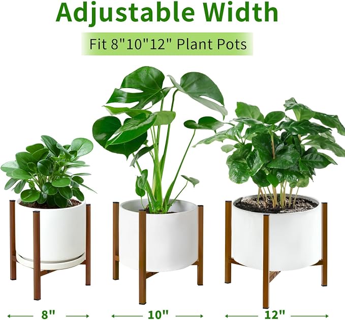 Airpark Plant Stand Indoor Adjustable, Metal Modern Plant Stand, Heavy Duty - Image 3