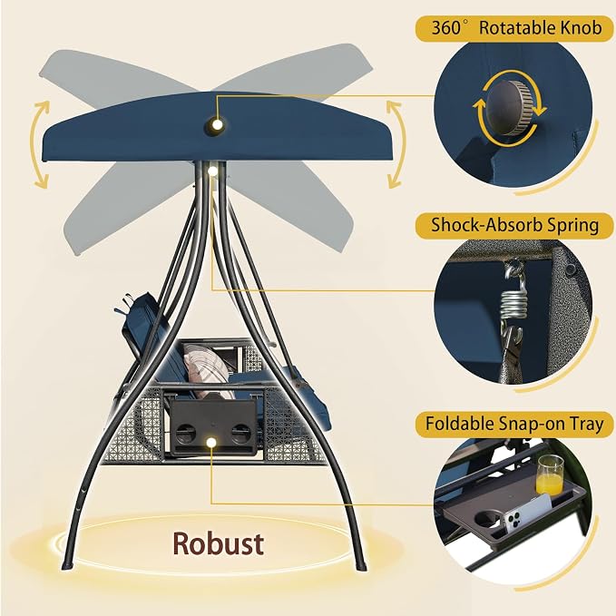 3-in-1 Convertible Outdoor Swing - Image 5