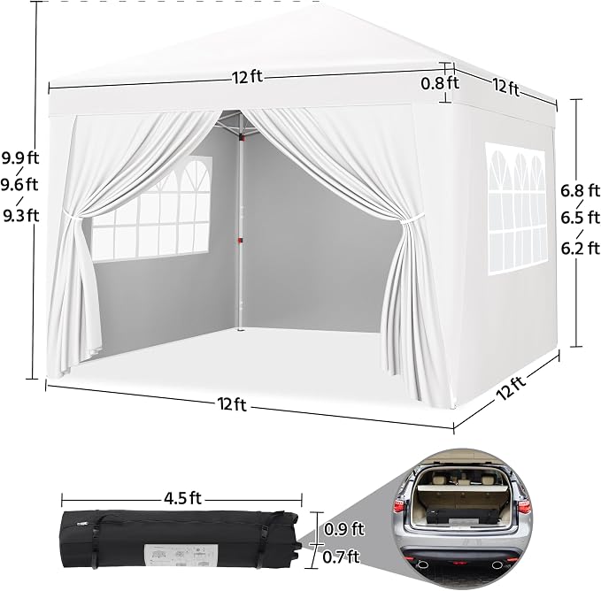 Yaheetech 12x12 Pop Up Canopy - Image 3