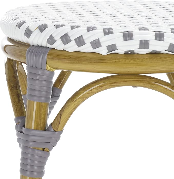 Safavieh Home Collection Kipnuk Grey&White Indoor/ Outdoor Barstool - Image 9
