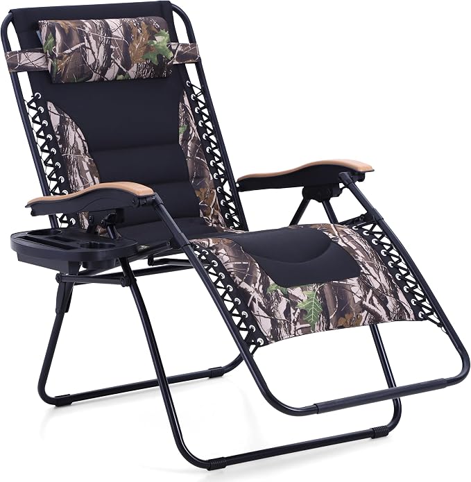 PHI VILLA XXL Oversized Padded Zero Gravity Chair, Foldable Patio Recliner by PHIVILLAThepioneerofcomfortablehouseholdsupplies