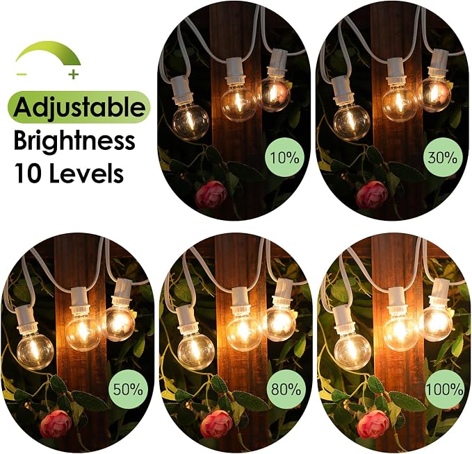 Mlambert 48Ft Solar String Lights, Outdoor Waterproof Patio Lights - Image 3