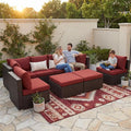 NICESOUL 29.3'' High Back Wicker Patio Furniture Set by NICESOUL