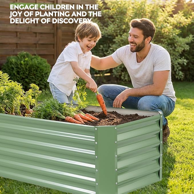 ZORMY 6×2×1.4ft Galvanized Raised Garden Bed Kit, Metal Planter Boxes Outdoor - Image 4