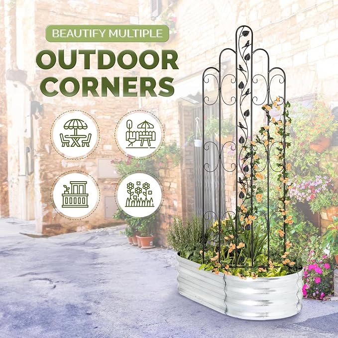 Idzo 71 in. Decorative Metal Trellis - Image 6