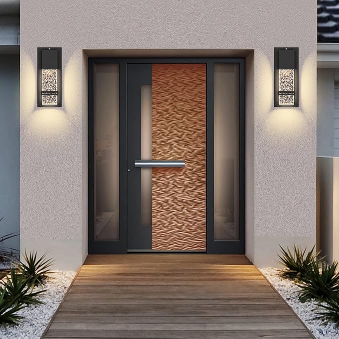 PARTPHONER LED Dusk to Dawn Outdoor Light Fixture Exterior Wall Sconces Porch - Image 7