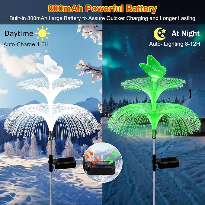 6 Pack Solar Garden Lights, Gardening Birthday Gifts - Image 4