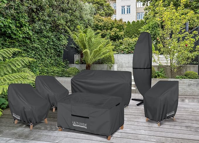 ULTCOVER Waterproof Patio Chair Cover 2 Pack – Outdoor Lounge Deep Seat Single - Image 6