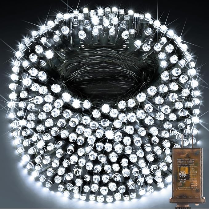 KNONEW 403FT 1000 LED Christmas Lights Outdoor String Light 8 Modes & Timer by KNONEW