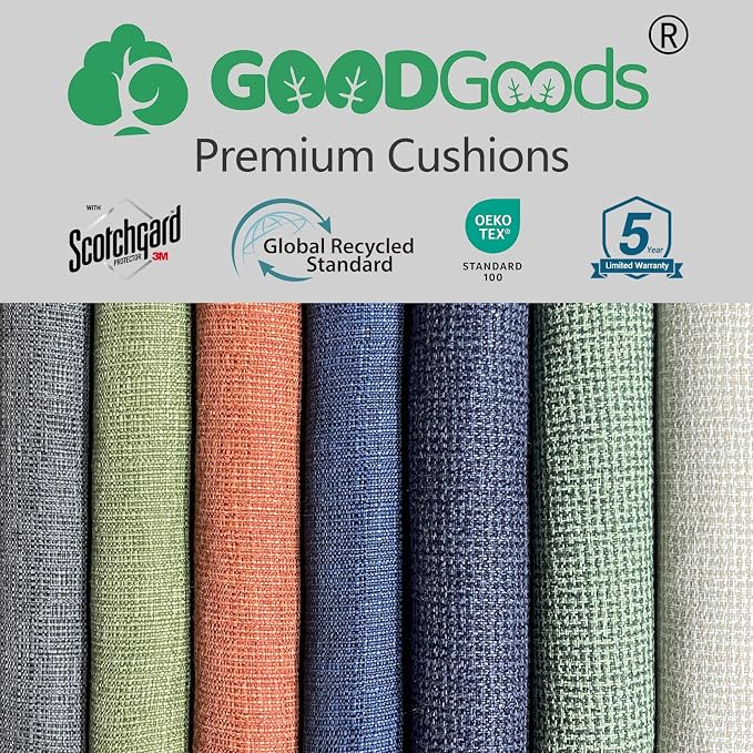 Goodgoods 20 x 42 Outdoor Patio Chair Cushion 2-Pack, 1000+Hours Fade-Resistant - Image 7