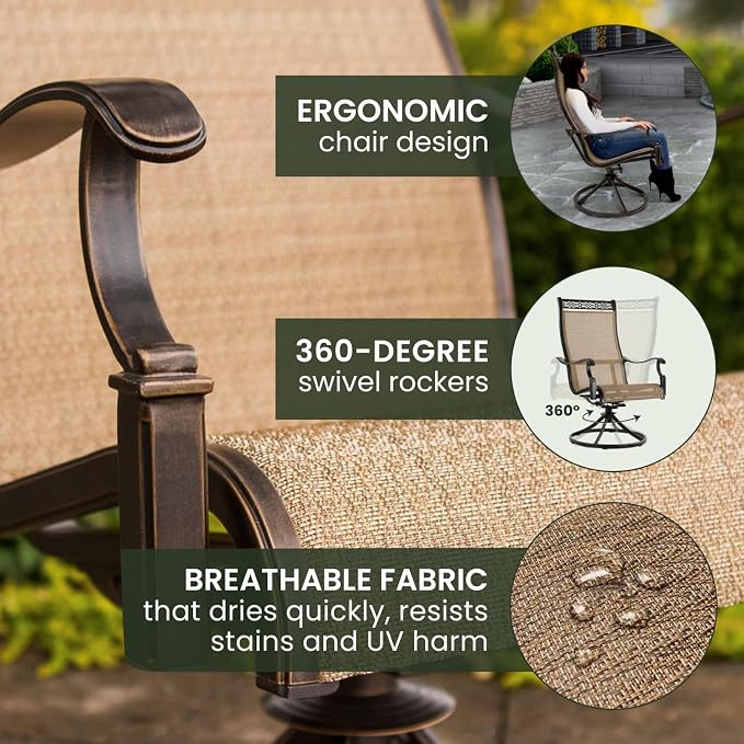 Hanover Manor 9-Piece Outdoor Dining Set - Image 7