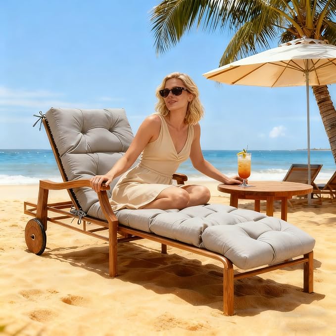 MTMR Chaise Lounge Cushion Outdoor, Non-Slip Chair Cushion - Image 2