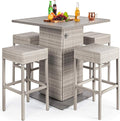 Best Choice Products 5-Piece Outdoor Wicker Bar Table Set by BestChoiceProducts