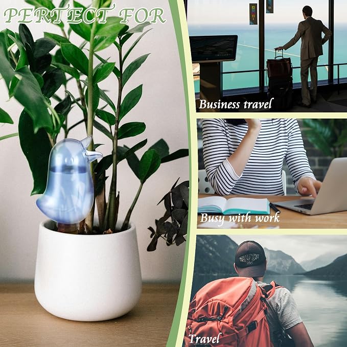 4 Pack Self Watering Spikes, Indoor Plant Watering Globes, Bird Shape Automatic - Image 7