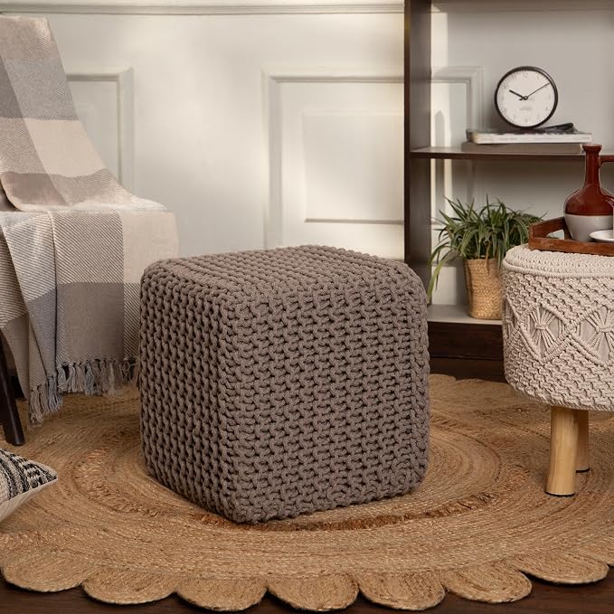 REDEARTH · Cube Pouf Foot Stool Ottoman - Image 2