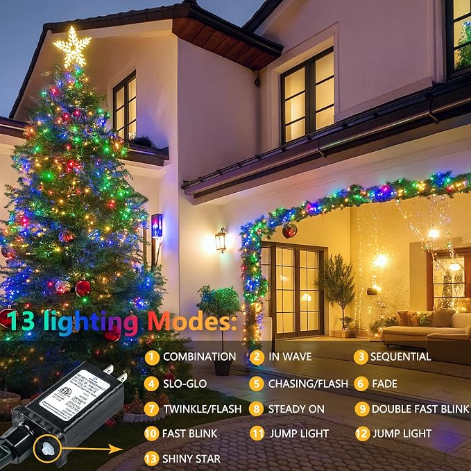 Connectable 200 LED Christmas Lights Indoor Outdoor - Image 3