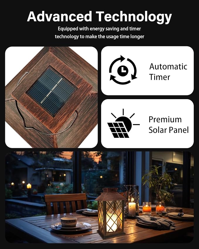 SHYMERY Solar Lanterns, Hanging Outdoor Lantern - Image 7
