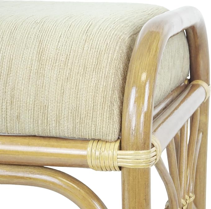 Krit Handmade Rattan Wicker Ottoman Footstool - Image 5