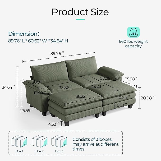 LINSY HOME Modular Sectional Sofa - Image 2