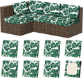 8Pcs Square Small Stretch Patio Cushion Covers, Couch & Sofa Replacement by VORSHAPE