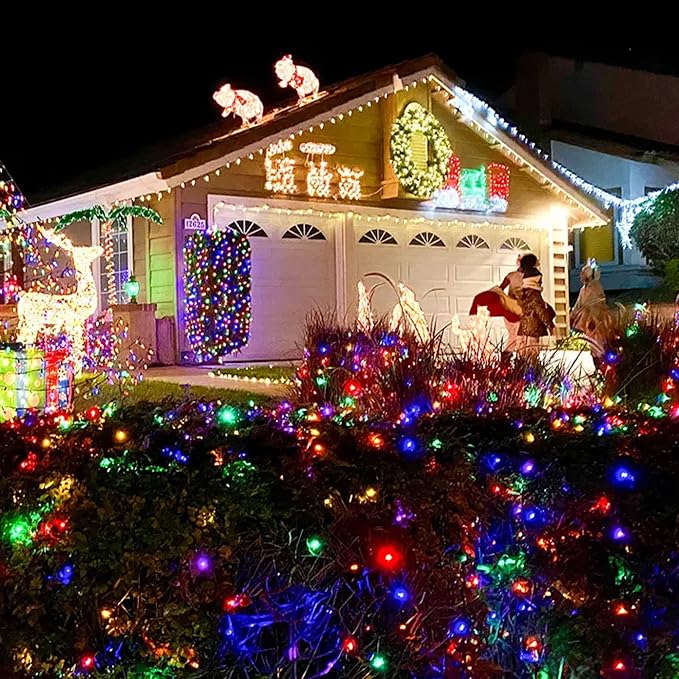 Multi Colored Christmas Lights, 2 Pack Total 40FT 200 Count Incandescent - Image 3