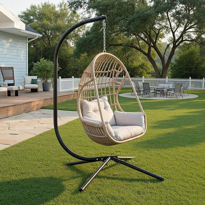ONCLOUD Hanging Chair Stand Only, Elegant Solid Steel Hammock Chair Stand - Image 6