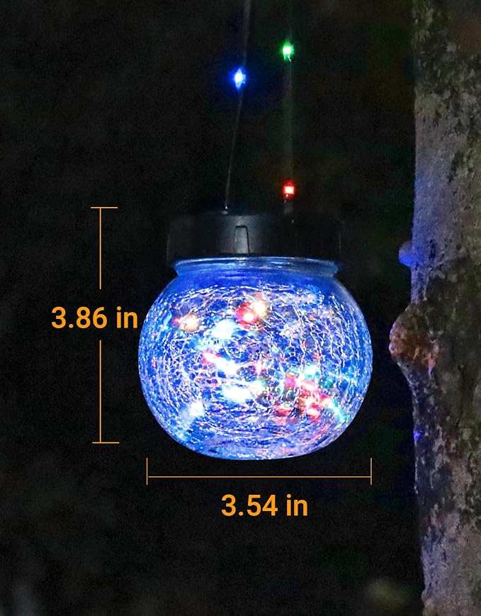 PARTPHONER Solar Lights Outdoor Waterproof 12-Pack, Solar Powered Hanging - Image 3