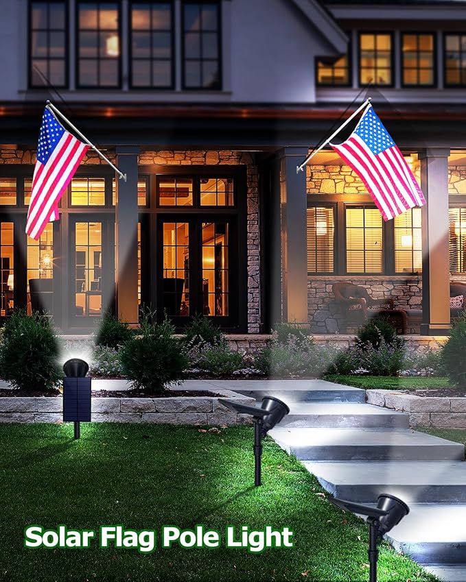 Solar Spot Lights Outdoor, Bright Solar Landscape Spotlights Waterproof 18LED - Image 2