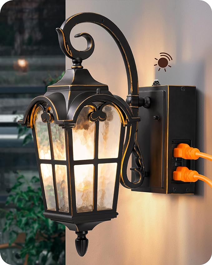 EDISHINE 2 Pack Dusk to Dawn Outdoor Wall Lights, Porch Lights - Image 8