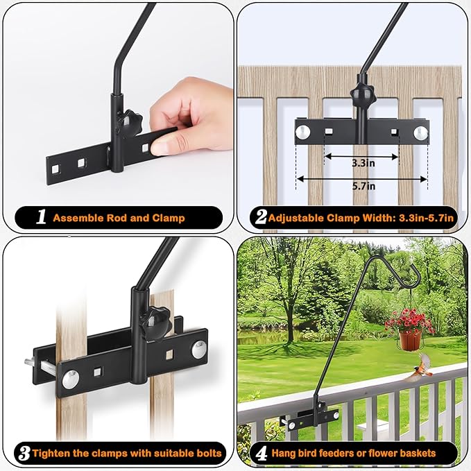 FEED GARDEN 2 Pack 13.5 Inch Deck Hooks - Image 6