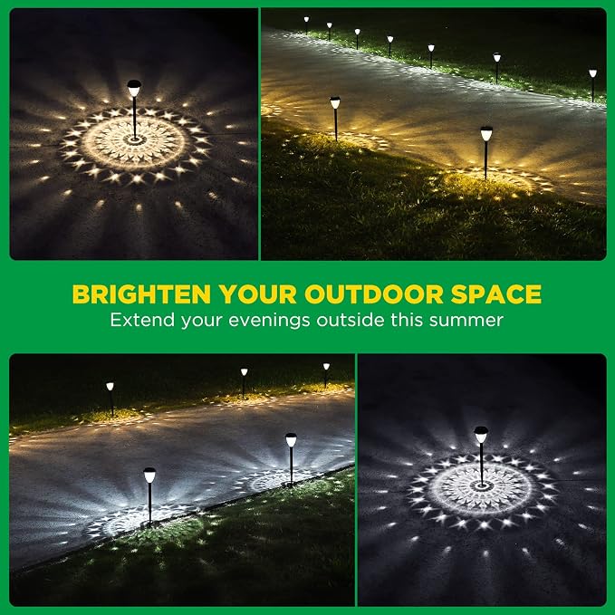 Super Bright Solar Lights Outdoor Waterproof-10 Pack, Dusk to Dawn Up to 12 Hrs - Image 3