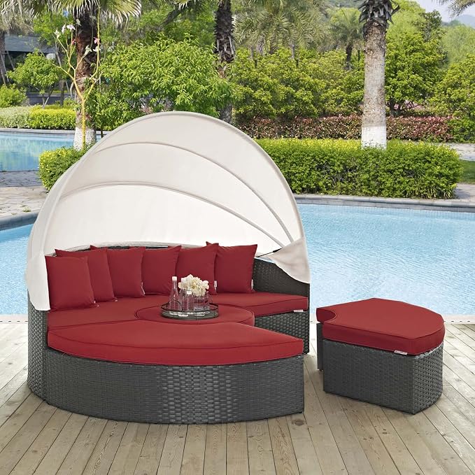 Modway Sojourn Outdoor Patio Sunbrella Sectional Daybed by Modway