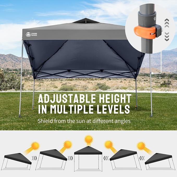 CROWN SHADES Adjustable Height on The Fly, 10x10 Pop Up Canopy - Image 3