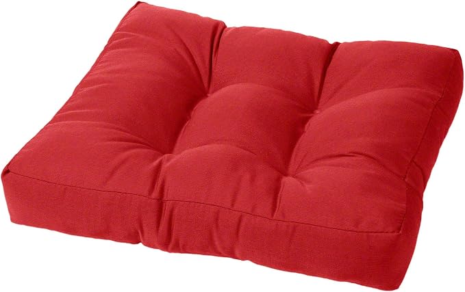 Cushion Source Tufted Ottoman Cushions, Sunbrella Logo Red by CushionSource