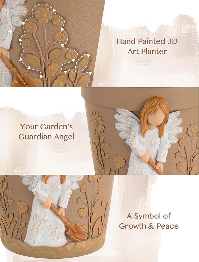 Gardening Gifts for Women: Hand-Painted 3D Art Planter for Plant Lover - Image 4