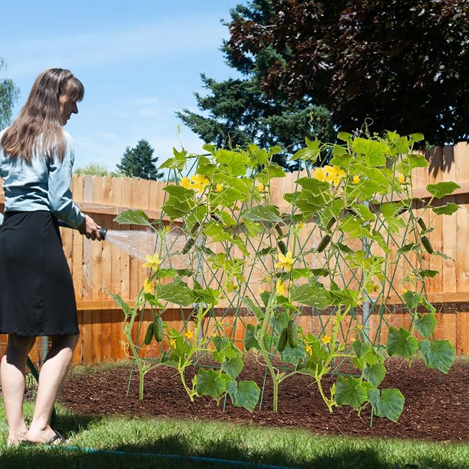 Cucumber Trellis 2 Pack, Foldable A-Frame Garden Trellis - Image 2