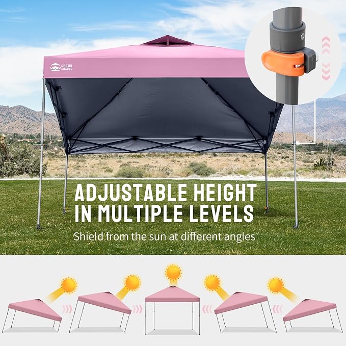 CROWN SHADES Adjustable Height on The Fly, 10x10 Pop Up Canopy - Image 3