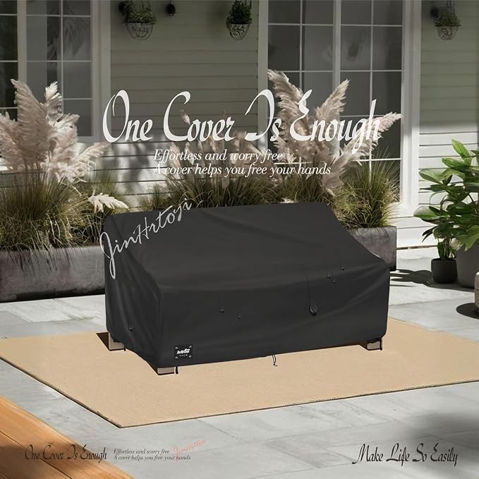 JinHrtoyi 3-Seater Outdoor Couch Cover, 93Wx40Dx35H inches Outdoor Furniture - Image 6
