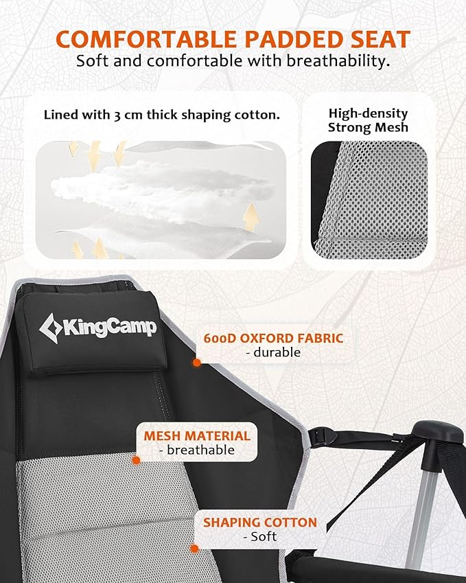 KingCamp Hammock Camping Chair, Swinging Portable Folding Camp Chairs - Image 9