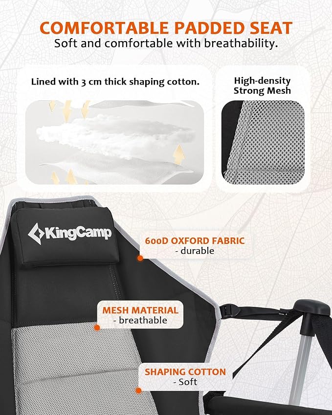 KingCamp Hammock Camping Chair, Swinging Portable Folding Camp Chairs - Image 9