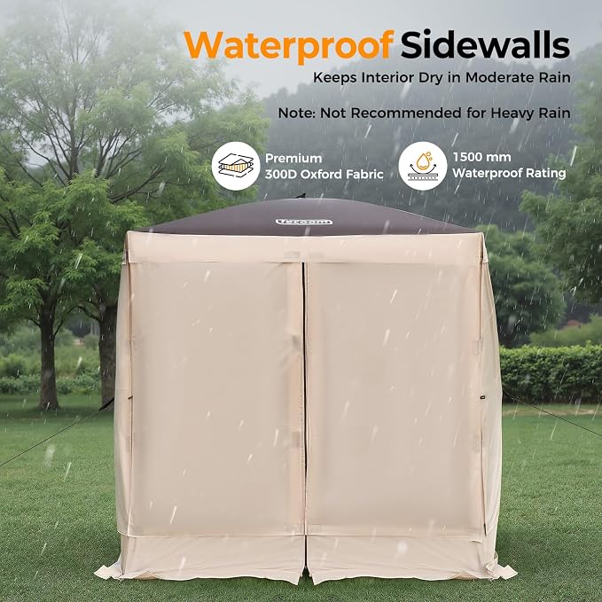 Tecoom 4-Sided Pop Up Gazebo Tent, Instant Screen House - Image 8