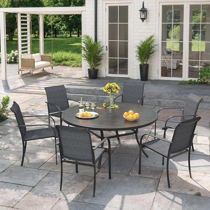 VICLLAX 7 Pieces Patio Outdoor Dining Set by HOME
