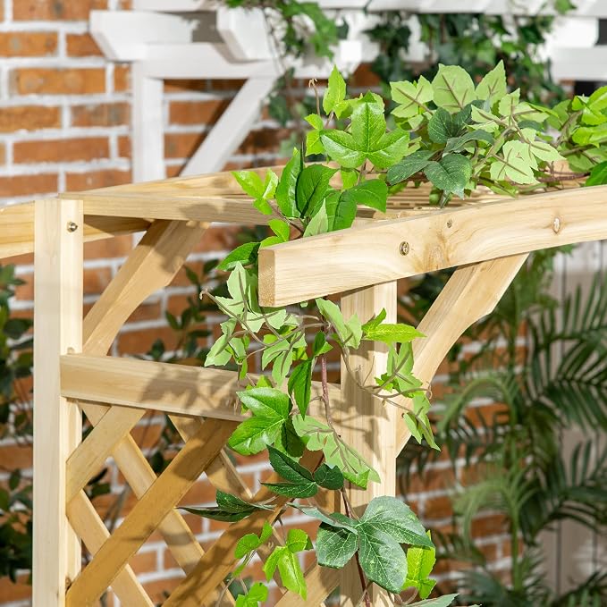 Outsunny Patio Garden Bench Arbor Arch - Image 7