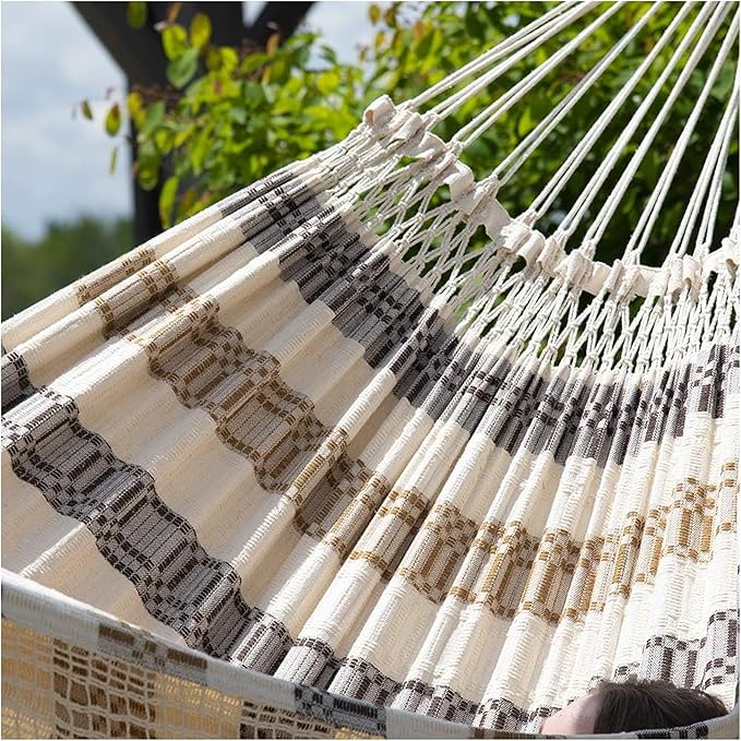 Vivere Authentic Brazilian Cotton Hammock - 450 lb Capacity - Image 4